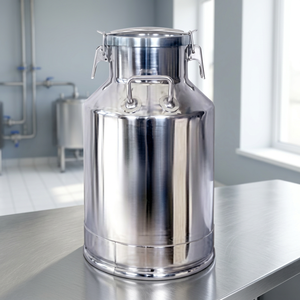 Bidon à lait en acier inoxydable de qualité supérieure, robuste, hermétique, pour le transport d'huile, de vin et autres liquides, avec fermoirs, qualité alimentaire - Product Image 3