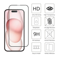 Pelindung Layar Kaca Baru untuk IPhone16 Anti Gores 9H Pelindung Kaca Tempered untuk IPhone16 Pro Max untuk IPhone15 14 13