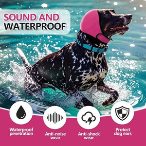 <span class=keywords><strong>Cache</strong></span>-oreilles pour chien anti-bruit, protection auditive, imperméable, apaisant, résistant aux chocs, réglable, confortable - Product Image 3