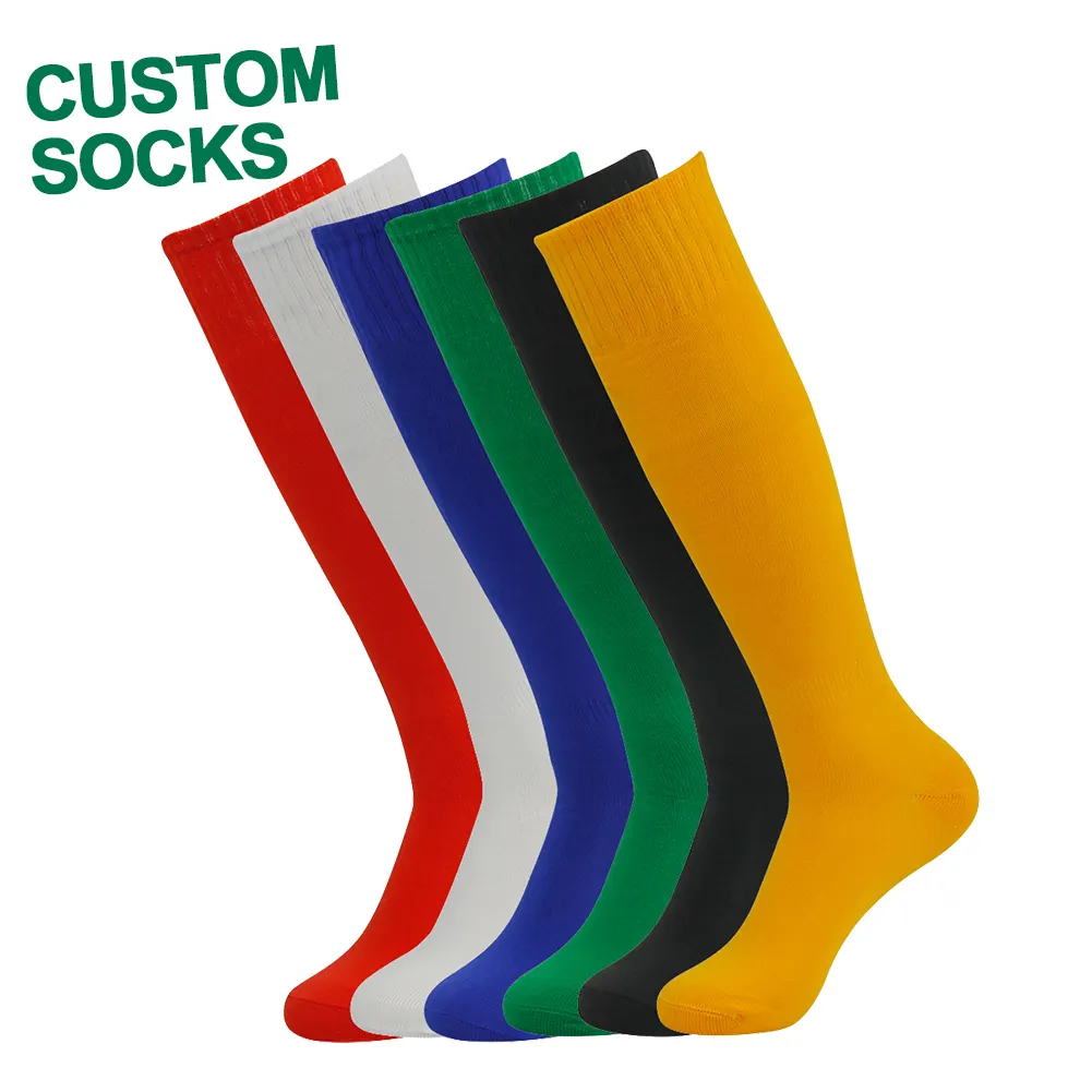 China factory low price colourful new design medias calcetines soccer socks custom logo soft men football socks