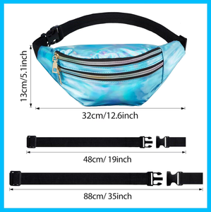 Bolsa de Cintura Reflectante de PU con Láser OEM y ODM, Disponible en Stock, Riñonera Casual de Moda, Bolsa Cruzada Portátil para Viajes a la Playa - Product Image 4