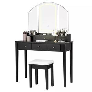 Venta al por mayor de fábrica, juego de dormitorio italiano, tocador para maquillaje, tocador, muebles, mesa de maquillaje con espejo - Product Image 1