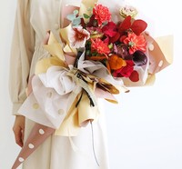 Offre Spéciale 65mic motif à pois imprimé Bouquet de fleurs fleuriste enveloppant du papier imperméable