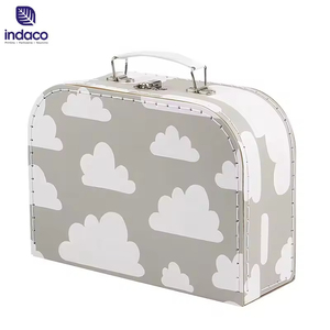 Boîte d'emballage personnalisée en carton, valise en papier kraft, boîtes cadeaux pour bébé avec poignée - Product Image 4