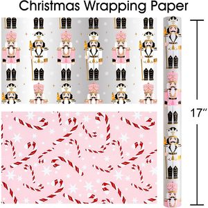 MAYPLUSS Christmas Nutcracker <b>Wrapping</b> <b>Paper</b> 17 Inch X 33 Feet Eco-Friendly Gift Wrap For Holiday Crafting - Product Image 3