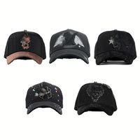 Gorra de Béisbol de Cinco Paneles Personalizada de Primera Calidad con Bordado de Tela y Diseño Dibujado a Mano en Tela de Velour Transpirable e Impermeable
