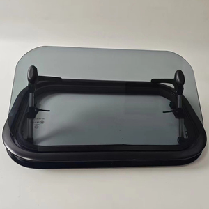 Fenêtre à charnières pour caravane, verre trempé, 500*450mm, avec moustiquaire et store enrouleur pour caravane, <span class=keywords><strong>camping</strong></span>-<span class=keywords><strong>car</strong></span> - Product Image 3
