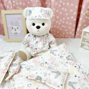 Juego de Ropa de Cama con Orejas de Conejo, Gorro de Noche, Máscara de Ojos, 30cm, Vestido de Oso Lena, Accesorios de Ropa de Cumpleaños para Niños - Product Image 5