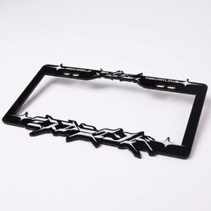 Cadre de plaque d'immatriculation de voiture portable en nylon 3D personnalisé de haute qualité, imprimé UV, décoratif, taille standard universelle pour auto - Product Image 2