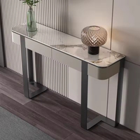 Table console de rangement en bois massif, style italien moderne minimaliste et écologique, pour salon, entrée, couloir