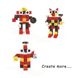 Custom Magnetic Building <b>Blocks</b> Construction Toy 5-7 Years Old 1:36 Scale ABS Plastic 50-Piece Robot Creative 3D DIY Set - Product Image 3