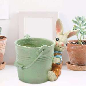 <span class=keywords><strong>Pot</strong></span> de fleurs en forme de lapin, décoration de Pâques, <span class=keywords><strong>pot</strong></span> de plante, nouveau <span class=keywords><strong>pot</strong></span> suspendu artisanal, décoration intérieure, design en résine - Product Image 5