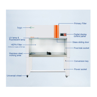 Cabinet à flux laminaire horizontal à alimentation en air unique, moderne, en métal, certifié CE et ISO, SW-CJ-1G, pour usage scolaire