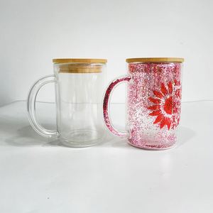 Taza de Vidrio Esmerilado Transparente de 17 oz, con Tapa de PP, para Sublimación, Impresión por Transferencia de Calor, DIY, el Mejor Regalo, Disponible en Almacén de EE. UU. - Product Image 5