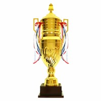 JY-1329 Chine Fabrication Champion Trophée Tasses Medalhas Trophées en métal de football personnalisés avec des bases en bois
