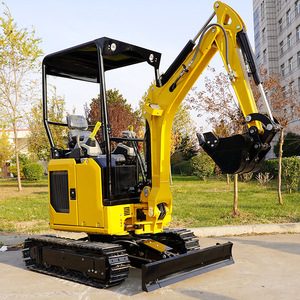 Mini-excavatrice de 2 tonnes, type chenilles, jaune, pour travaux de construction et de terrassement - Product Image 2