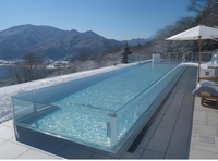 Verre trempé de sécurité stratifié 6-20 mm pour piscine de villa, barrière transparente pour piscine avec service de perçage