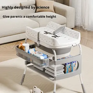 <span class=keywords><strong>Table</strong></span> à <span class=keywords><strong>langer</strong></span> 2 en 1 pour nouveau-né, multifonctionnelle, pliable, soins pour bébé de Hangzhou avec massage tactile - Product Image 1