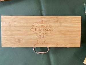 Mỹ kho miễn phí vận chuyển BBQ phụ kiện khắc laser Khoảng Trống Tùy Chỉnh 6 miếng tre BBQ nướng công cụ Kit với tre gỗ trường hợp - Product Image 3