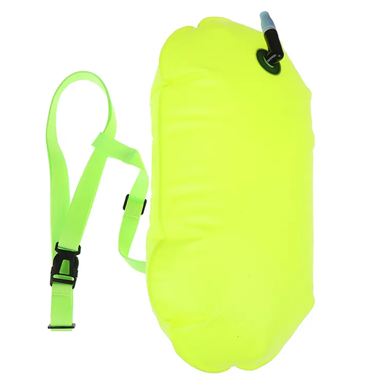 8kgs निविड़ अंधकार पेटेंट पीवीसी Inflatable पानी के खेल तैराकी टो फ्लोट सूखी बैग खुले पानी तैरने बोया