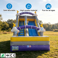 CH Château gonflable commercial en PVC de bonne qualité avec toboggan sec pour la location événementielle