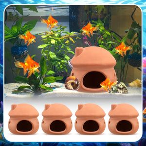 Keramik Pilz Haus Aquarium Ornament Aquarium Versteck dekorative Höhle für Fisch Aquarium Zubehör - Product Image 5
