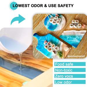 Resina Epoxi para Mesas, Super Transparente, Anti-Amarillamiento, Máxima Resistencia a los Rayos <span class=keywords><strong>UV</strong></span>, Apta para Alimentos, Cristalino, Brillante, Sin Burbujas, para Bar - Product Image 3