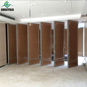 Hiện đại thương mại có thể thu vào bức tường trượt di chuyển phân vùng cho phòng đào tạo vải có thể hoạt động melamine tường cho phòng tập thể dục trường học - Product Image 4