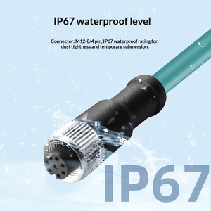 Kabel Jaringan Tembaga M12 Ke RJ45 Tipe A 8-Core Kabel Ekstensi Konektor Pelindung Fleksibel Tinggi Kamera Kelas Industri - Product Image 2