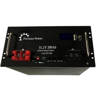 Batterie au lithium LiFePO4 Fortune Power Rack montée sur support 48V 51.2V 200Ah pour stockage d'énergie domestique, garantie 5 ans, 6000 cycles