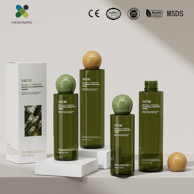Custom Color Plastic Toner Bottle with Ball Cover for Facial Moisturizing Liquid Skincare Friendly Travel Cosmetic Packaging