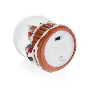 Boule à neige de Noël en résine peinte à la main avec maison, Père Noël et bonhomme de neige – Ornement d'intérieur, décoration festive - Product Image 6