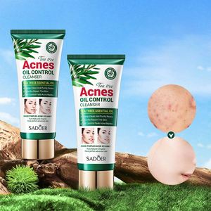 SADOER Private Label Tea <strong>Tree</strong> <strong>Face</strong> Wash Organic Deep Clean Removing Acne Oil Control Moisturizing Whitening Facial Cleanser - Product Image 2
