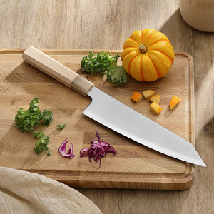 Razor Sharp Chef Cuchillos Japonés Alto Carbono Aogami No.2 Compuesto Acero Cocina Bunka Cuchillo con Mango de Madera de Arce - Product Image 3