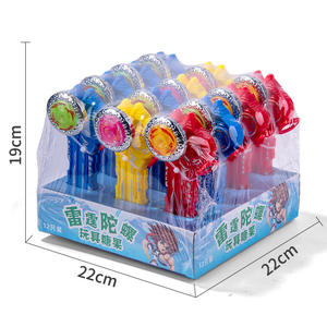 Vente chaude nouveaux jouets promotionnels drôles en plastique pas cher Gyro filature avec jouet de bonbons sucrés à éclater - Product Image 2