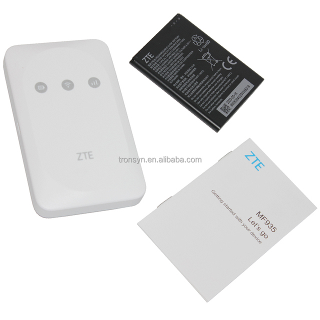CAT4 150Mbps ZTE MF935 4G Pocket WiFi Router 2000mAh Battery 5G 2.4G Frequencies Supported 300Mbps LAN SIM Card Slot Wired 3G