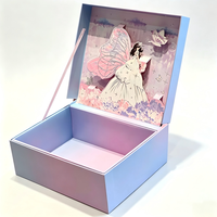 Boîte cadeau 3D personnalisée à ouverture rabattable, boîte rigide en papier avec design intérieur personnalisé pour emballage surprise d'anniversaire ou de fête