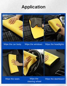 Ücretsiz örnek popüler hızlı kuru mikrofiber araç kurutma havlusu otomatik detaylandırma Rag süper emici temizlik bezi - Product Image 6