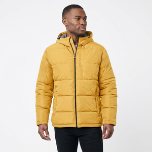 Veste d'hiver à capuche pour homme, doublée et matelassée, entièrement zippée, décontractée, pour l'extérieur - Product Image 1