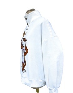 <span class=keywords><strong>Felpa</strong></span> Unisex Personalizzata con Collo Alto, Logo Ricamato con Motivo Libellula in Metallo, Cotone con Paillettes - Product Image 2