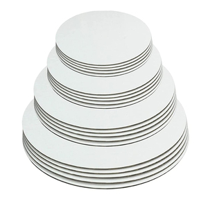 Vente <span class=keywords><strong>en</strong></span> gros de planches à gâteau robustes ondulées et rondes sulfurisées 6 8 10 12 pouces Pizza White Cake Circle Base boards plaque - Product Image 1