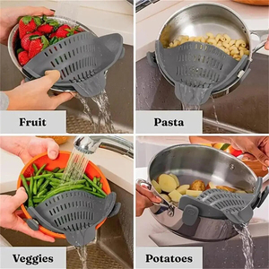 Utensilios <span class=keywords><strong>de</strong></span> cocina, herramientas, colador <span class=keywords><strong>de</strong></span> olla, colador con Clip <span class=keywords><strong>de</strong></span> silicona, <span class=keywords><strong>escurridor</strong></span> resistente al calor para verduras y fideos <span class=keywords><strong>de</strong></span> <span class=keywords><strong>Pasta</strong></span> - Product Image 3