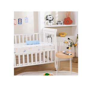 Drap-housse personnalisable en gaze double couche 100% coton, motif dessin animé, écologique, respirant, toutes saisons, avec poches profondes élastiques pour - Product Image 1