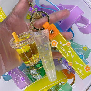 OEM không dính làm cho riêng của bạn nhãn hiệu riêng trẻ em không có logo rõ ràng Ống Lipgloss Vegan Tùy chỉnh màu hồng móc chìa khóa son bóng với Keychain - Product Image 5