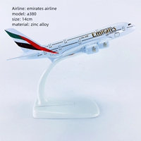 Vente chaude 14cm 1/400 Emirates A380 Ornement Décoratif
