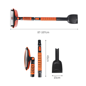 Brosse à neige 2 en 1 pour voiture avec grattoir à glace, anti-rayures, mousse souple, long manche, pour dégivrage et élimination de la neige sur le <span class=keywords><strong>pare</strong></span>-<span class=keywords><strong>brise</strong></span>, accessoires hivernaux pour voiture - Product Image 6