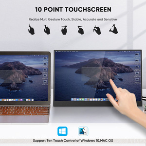 จอภาพพกพาแบบสัมผัสขนาด 15.6 นิ้ว ความละเอียด 1080P หน้าจอ FHD IPS พร้อมขาตั้ง รองรับพอร์ตเชื่อมต่อแบบ Dual Type-C และ <span class=keywords><strong>Mini</strong></span> <span class=keywords><strong>HDMI</strong></span> สำหรับแล็ปท็อป สมาร์ทโฟน และคอนโซล - Product Image 3