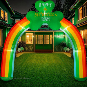 Arco Iris Inflable Gigante de 8 Pies con Luces LED Impermeables para Decoración del Día de San Patricio, Decoración para Jardín y Patio, Decoración para Fiestas - Product Image 3