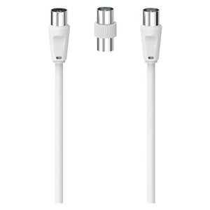 Cavo antenne avec adaptateur 75 Db Bianco 3m 00205296 - Product Image 2
