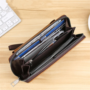 Bolsa Deportiva Vintage Multifuncional de Gran Capacidad con Cierre, Bolsa de Cuero para Teléfono, Bolsa de Cuero PU para Hombre con Monedero Desmontable - Product Image 5